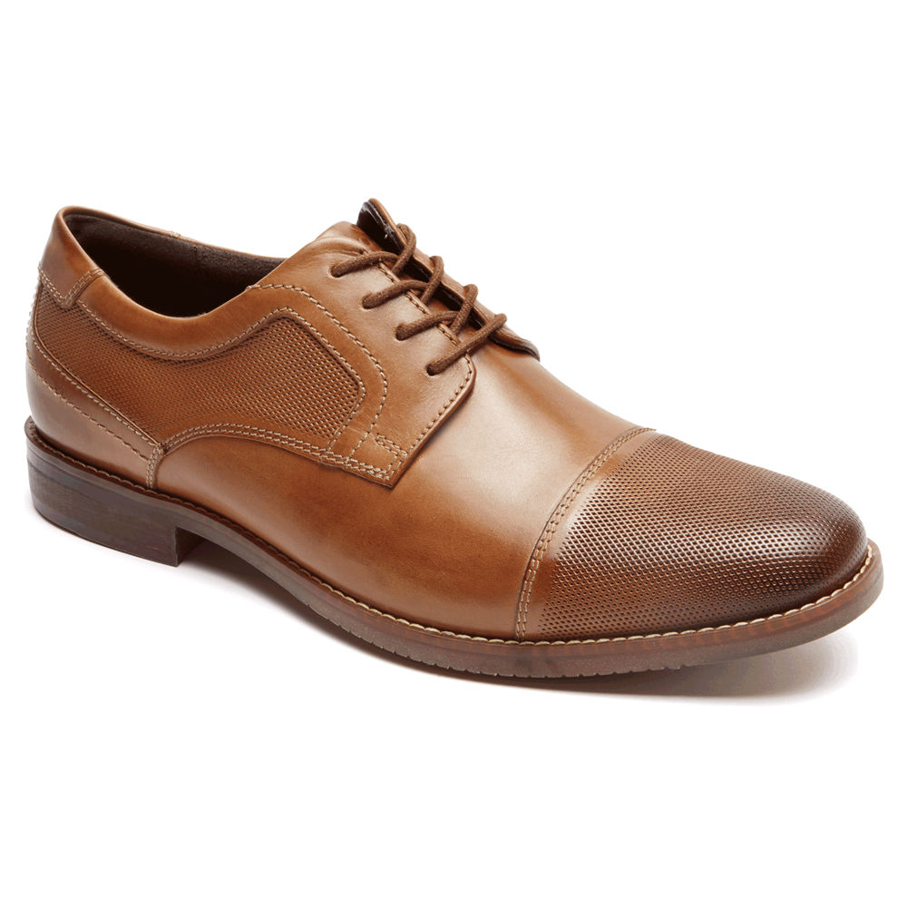 ロック ポート ウォーキング シューズ メンズ ブラウン - Style Purpose Cap Toe Blucher - KZT405732